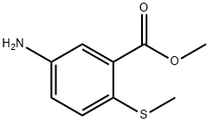 Benzoic acid, 5-amino-2-(methylthio)-, methyl ester (9CI) Struktur