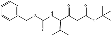 tert-Butyl (S)-4-(Cbz-amino)-5-methyl-3-oxohexanoate Struktur