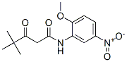 N-(2-Methoxy-5-nitrophenyl)-4,4-dimethyl-3-oxopentanamid Struktur