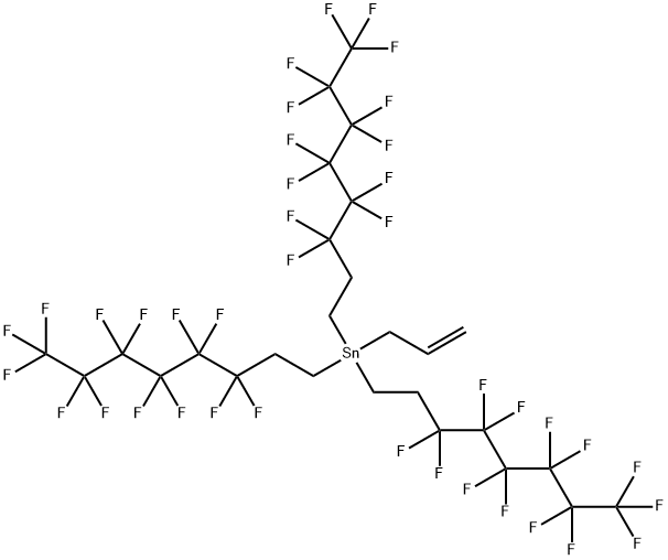 TRIS(1H,1H,2H,2H-PERFLUOROOCTYL)ALLYLTIN Struktur