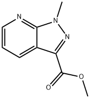 Methyl 1-methyl-1H-pyrazolo-[3,4-b]pyridine-3-carboxylate Struktur