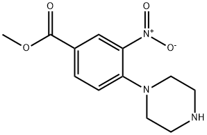 METHYL 3-NITRO-4-PIPERAZINOBENZENECARBOXYLATE Struktur