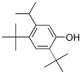 2,4-Bis(1,1-dimethylethyl)-5-(1-methylethyl)phenol Struktur