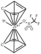 BIS(CYCLOPENTADIENYL)ZIRCONIUM(IV) HYDRIDE TRIFLUOROMETHANESULPHONATE Struktur