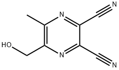 2,3-Pyrazinedicarbonitrile,5-(hydroxymethyl)-6-methyl-(9CI) Struktur