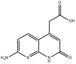 2-(7-AMINO-2-HYDROXY[1,8]NAPHTHYRIDIN-4-YL)-ACETIC ACID Struktur