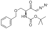 (S)-3-BOC-AMINO-1-DIAZO-4-BENZYLOXY-2-BUTANONE Struktur