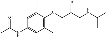 N-[3,5-Dimethyl-4-(2-hydroxy-3-isopropylaminopropoxy)phenyl]acetamide Struktur