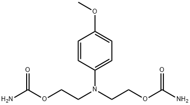 2,2'-[(p-Methoxyphenyl)imino]diethanol dicarbamate Struktur