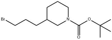 tert-Butyl 3-(3-bromopropyl)-piperidine-1-carboxylate Struktur