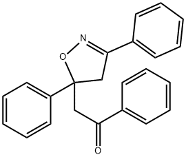 1-Phenyl-2-(3,5-diphenyl-2-isoxazoline-5-yl)ethanone Struktur