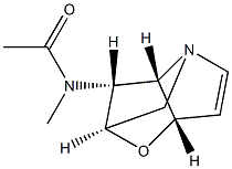 Acetamide, N-methyl-N-(2,3,3a,6a-tetrahydro-2,4-methano-4H-furo(3,2-b) pyrrol-3-yl)-, (2R-(2-alpha,3-alpha,3a-beta,4-beta,6a-beta))- Struktur