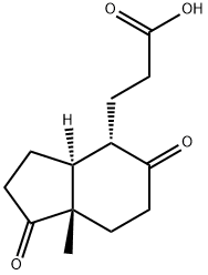 3-[(3AS,4S,7AS)-7A-METHYL-1,5-DIOXOOCTAHYDRO-1H-INDEN-4-YL]PROPIONIC ACID Struktur