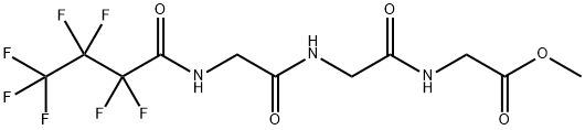 N-[N-[N-(Heptafluorobutyryl)glycyl]glycyl]glycine methyl ester Struktur