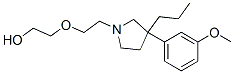 2-[2-[3-(m-Methoxyphenyl)-3-propyl-1-pyrrolidinyl]ethoxy]ethanol Struktur