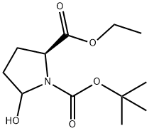 1,2-Pyrrolidinedicarboxylic acid, 5-hydroxy-, 1-(1,1-diMethylethyl) 2-ethyl ester, (2S)-