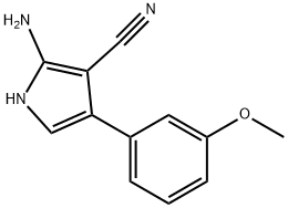 2-amino-4-(3-methoxyphenyl)-1H-pyrrole-3-carbonitrile Struktur