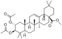 2,3-BIS(ACETYLOXY)-(2ALPHA,3BETA)-OLEAN-12-EN-28-OIC ACID METHYL ESTER Struktur