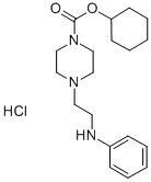 4-(2-Anilinoethyl)-1-piperazinecarboxylic acid cyclohexyl ester hydroc hloride Struktur