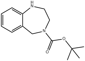 1,2,3,5-TETRAHYDRO-BENZO[E][1,4]DIAZEPINE-4-CARBOXYLIC ACID TERT-BUTYL ESTER Struktur