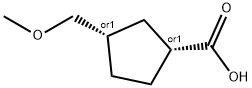 Cyclopentanecarboxylic acid, 3-(methoxymethyl)-, cis- (9CI) Struktur