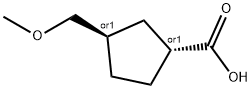 Cyclopentanecarboxylic acid, 3-(methoxymethyl)-, trans- (9CI) Struktur