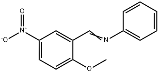 N-(2-Methoxy-5-nitrobenzylidene)aniline Struktur