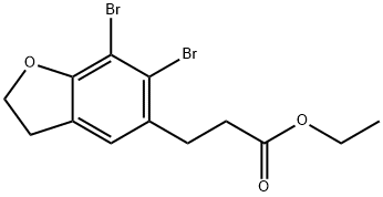 Ethyl 3-(6,7-Dibromo-2,3-dihydro-1-benzofuran-5-yl)propanoate Struktur