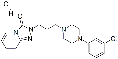 2-[3-[4-(3-chlorophenyl)piperazin-1-yl]propyl]-1,2,4-triazolo[4,3-a]pyridin-3(2H)-one hydrochloride  Struktur