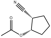 Cyclopentanecarbonitrile, 2-(acetyloxy)-, (1S-cis)- (9CI) Struktur