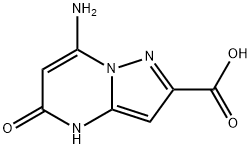 Pyrazolo[1,5-a]pyrimidine-2-carboxylic acid, 7-amino-4,5-dihydro-5-oxo- (9CI) Struktur