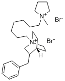 3-Benzyl-1-(7-(1-methylpyrrolidinio)heptyl)quinuclidinium, dibromide Struktur