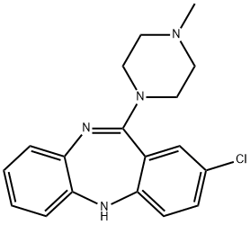 2-chloro-11-(4-methyl-1-piperazinyl)-5H-dibenzo(b,e)(1,4)diazepine Struktur