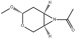 3-Oxa-7-azabicyclo[4.1.0]heptane, 7-acetyl-4-methoxy-, [1R-(1alpha,4alpha,6alpha)]- (9CI) Struktur