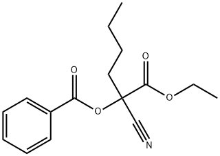 2-Cyano-2-(benzoyloxy)hexanoic acid ethyl ester Struktur