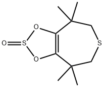 4,5-(Sulfinylbisoxy)-2,3,6,7-tetrahydro-3,3,6,6-tetramethylthiepin Struktur