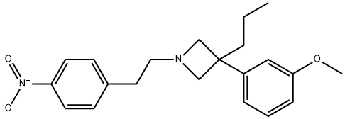 3-(m-Methoxyphenyl)-1-(p-nitrophenethyl)-3-propylazetidine Struktur