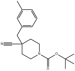 1-BOC-4-CYANO-4-(3-METHYLPHENYL)-PIPERIDINE Struktur