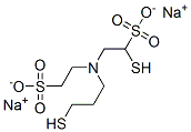 disodium 2-(2,3-bis-sulfanylpropyl-(2-sulfonatoethyl)amino)ethanesulfo nate Struktur