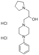 1-Piperazineethanol, 4-phenyl-alpha-(1-pyrrolidinyl)methyl)-, dihydroc hloride Struktur