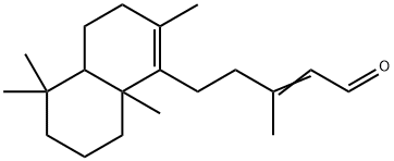 3-methyl-5-(3,4,4a,5,6,7,8,8a-octahydro-2,5,5,8a-tetramethyl-1-naphthyl)pent-2-en-1-al Struktur