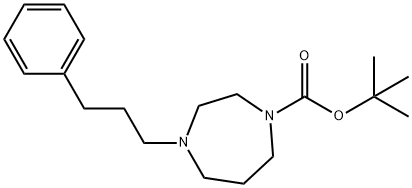 TERT-BUTYL4-(3-PHENYLPROPYL)-1,4-DIAZEPANE-1-CARBOXYLATE Struktur