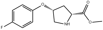 D-Proline, 4-(4-fluorophenoxy)-, methyl ester, (4R)- Struktur