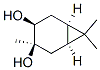 (1alpha,3beta,4beta,6alpha)-3,7,7-trimethylbicyclo[4.1.0]heptane-3,4-diol Struktur