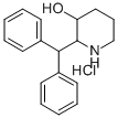 3-Piperidinol, 2-(diphenylmethyl)-, hydrochloride Struktur