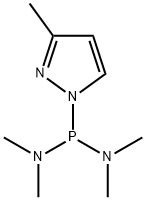 Bis(dimethylamino)(3-methyl-1H-pyrazol-1-yl)phosphine Struktur