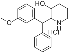 2-(p-Methoxy-alpha-phenylbenzyl)-3-piperidinol hydrochloride Struktur