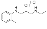 2-Propanol, 1-(isopropylamino)-3-(2,3-xylidino)-, monohydrochloride Struktur