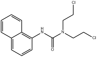 1,1-bis(2-chloroethyl)-3-naphthalen-1-yl-urea Struktur