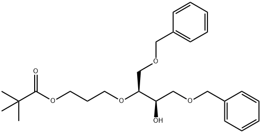 Propanoic acid, 2,2-diMethyl-,3-[(1S,2R)-2-hydroxy-3-(phenylMethoxy)-1-[(phenylMethoxy)Methyl]propoxy]propyl ester Struktur